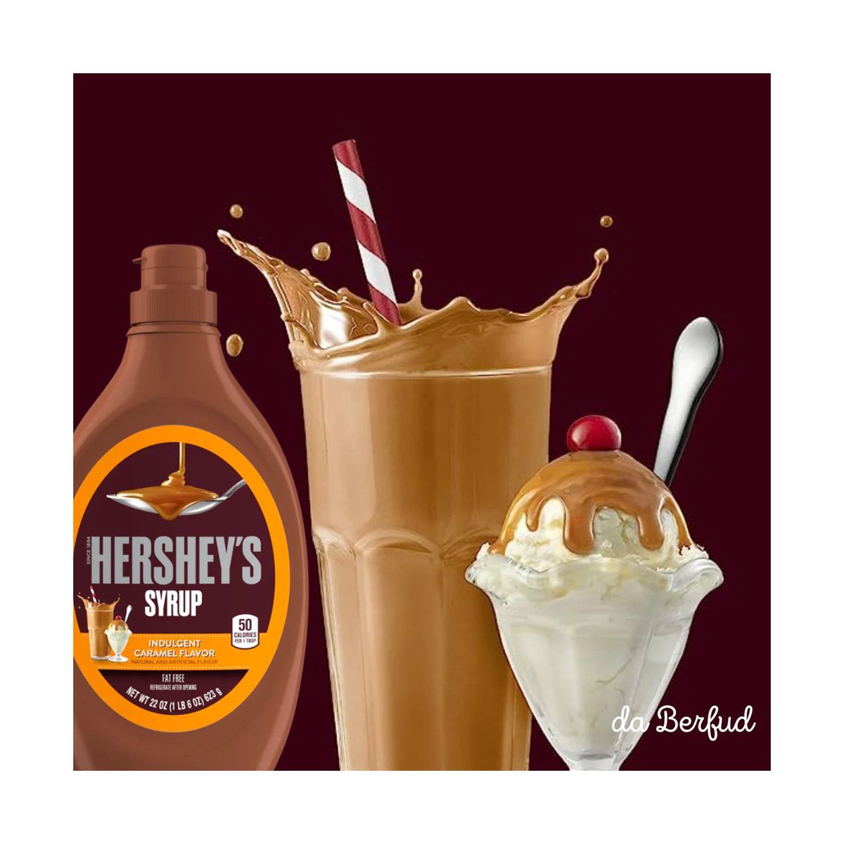 GENERICO - Chocolate Liquido Hersheys Syrup Caramelo Botella 623gr