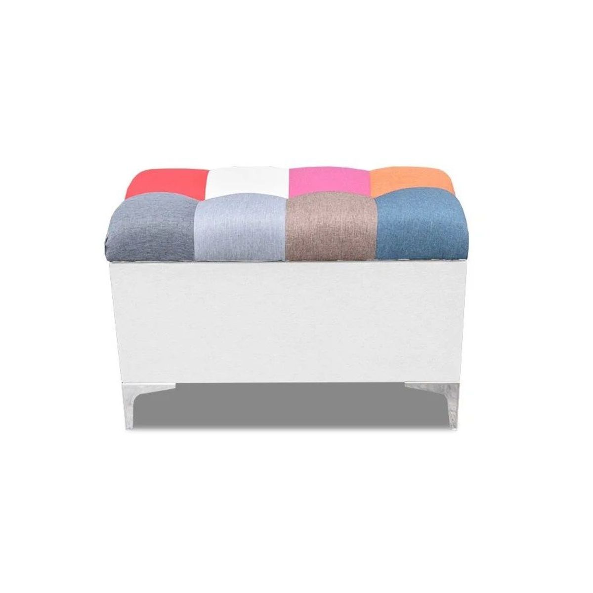 MAGIC CLASS - PUFF BAUL MULTICOLOR80X40X50 MICROFIBRA BLANCO