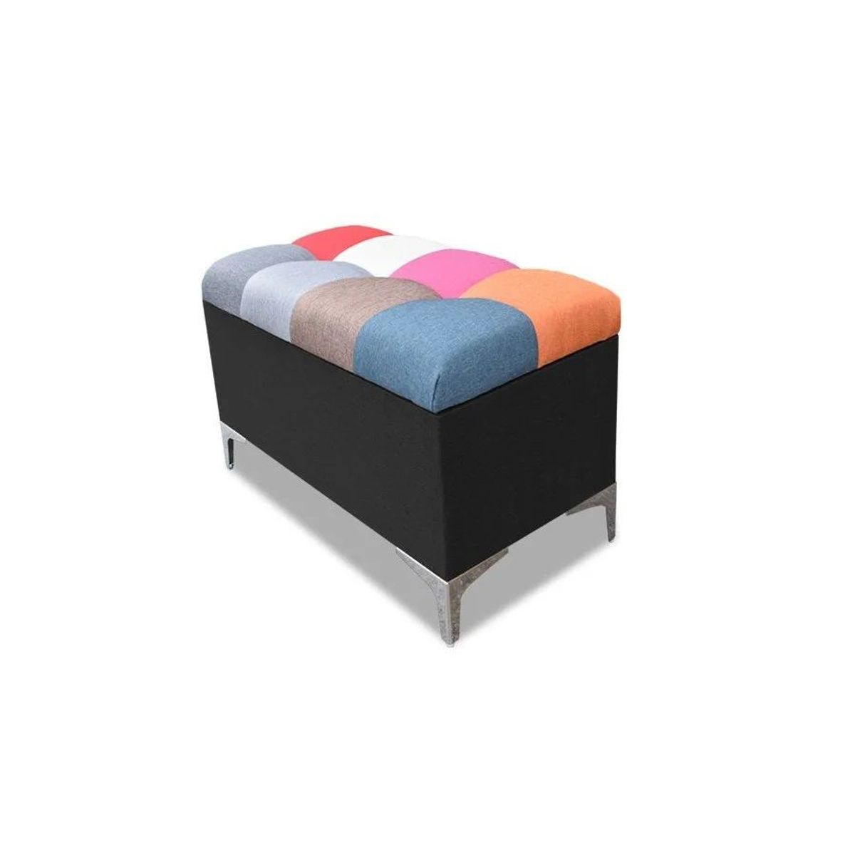 MAGIC CLASS - PUFF BAUL MULTICOLOR90X40X50 ECOCUERO NEGRO