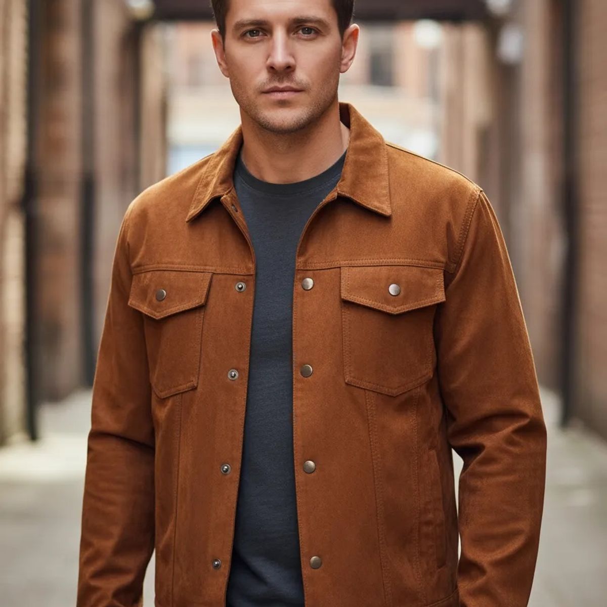 THE CLOTHING COMPANY - Chaqueta Hombre Gamuza Sintética Forrada