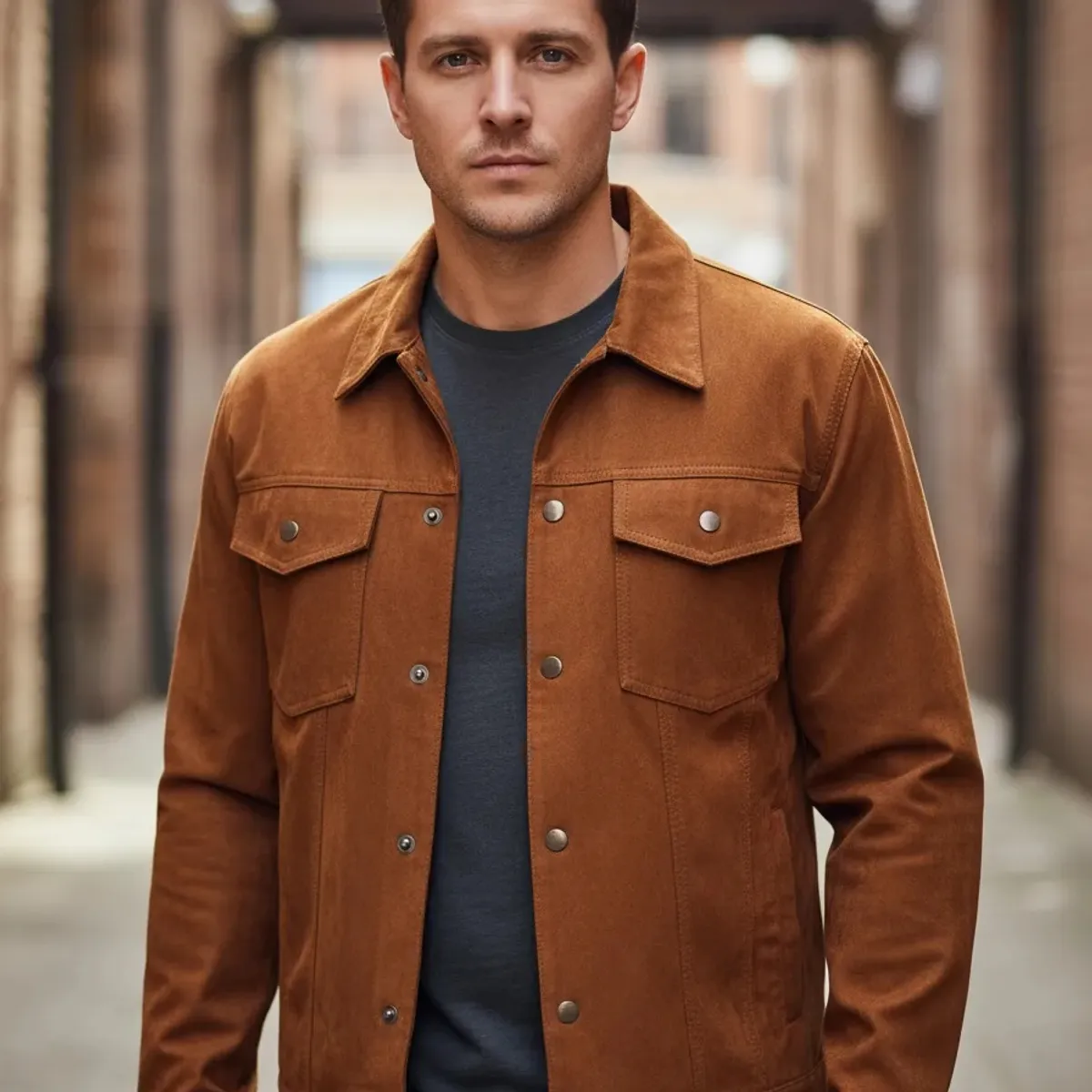 THE CLOTHING COMPANY - Chaqueta Hombre Gamuza Sintética Forrada