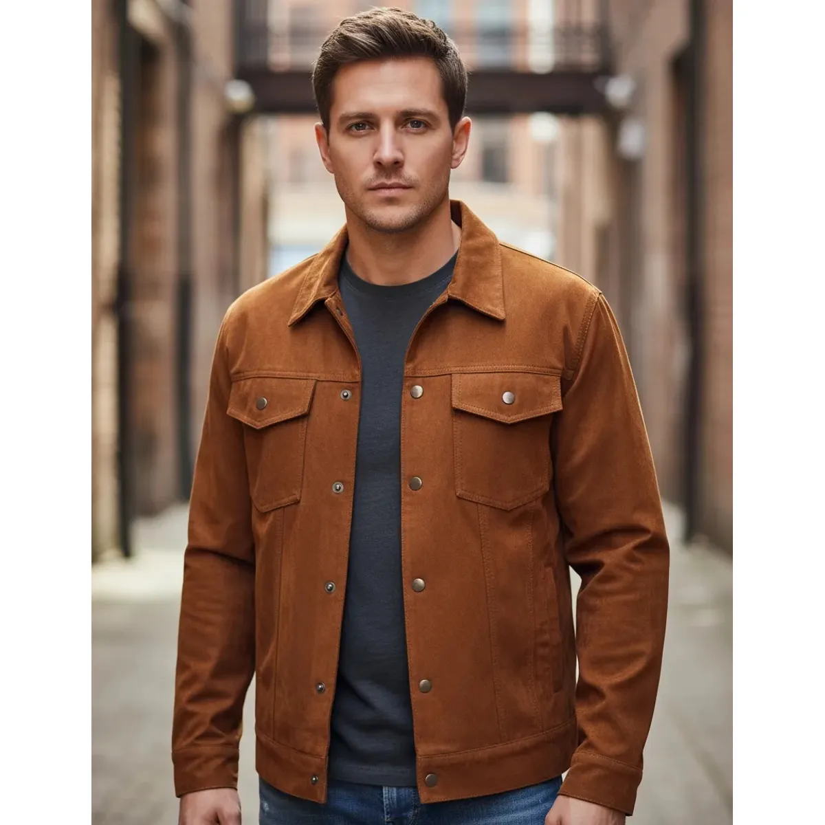 THE CLOTHING COMPANY - Chaqueta Hombre Gamuza Sintética Forrada