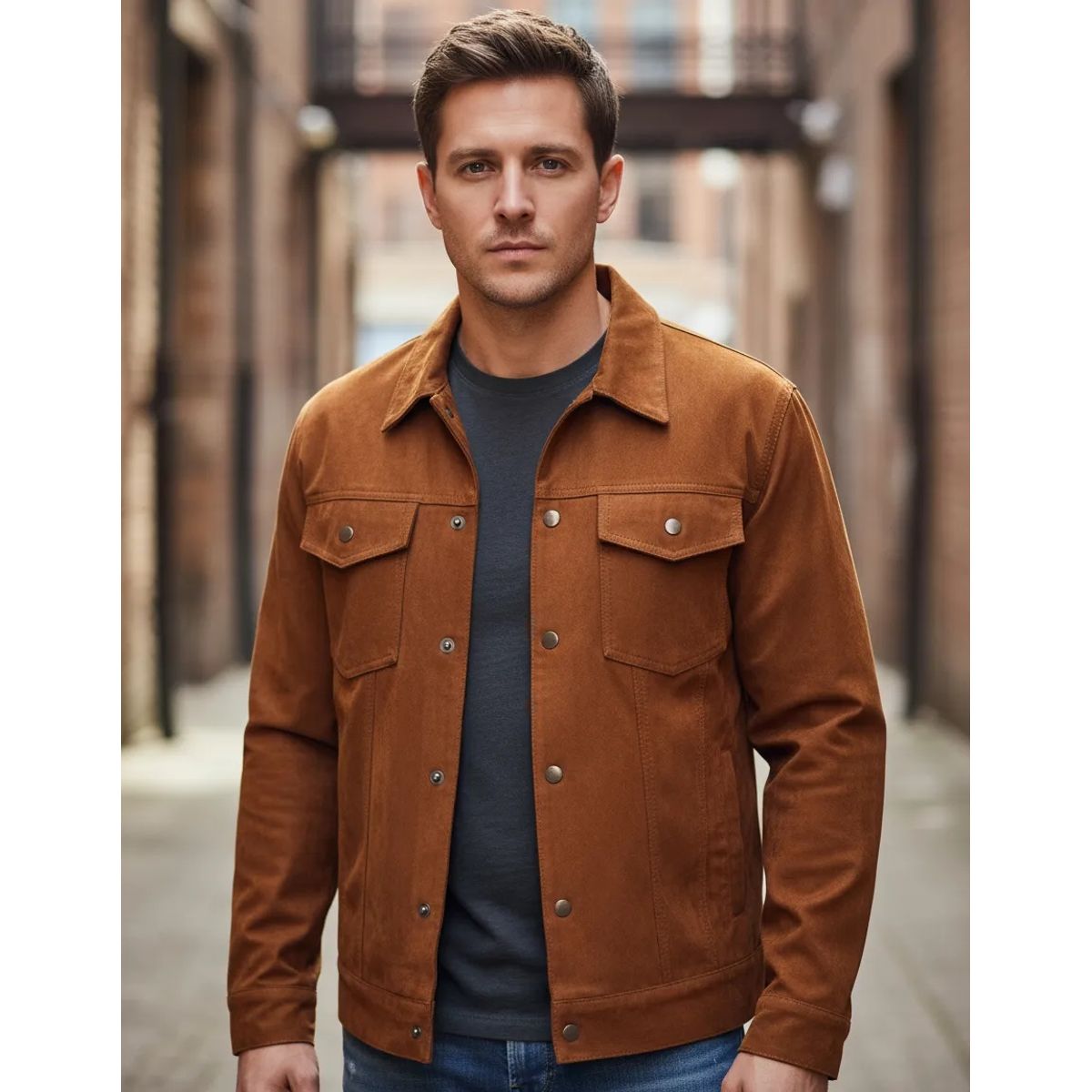 THE CLOTHING COMPANY - Chaqueta Hombre Gamuza Sintética Forrada