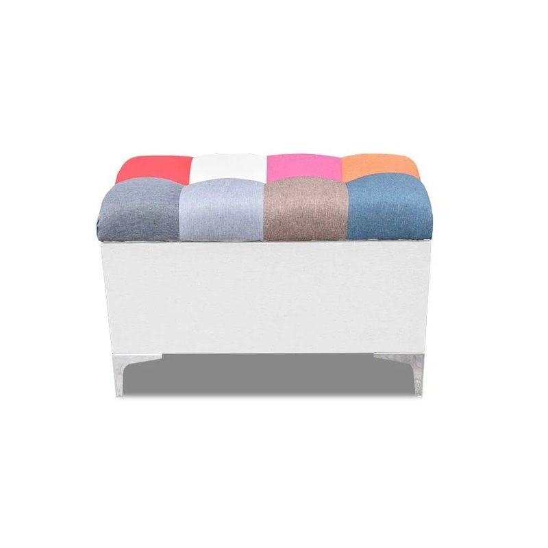 MAGIC CLASS - PUFF BAUL MULTICOLOR90X40X50 MICROFIBRA BLANCO