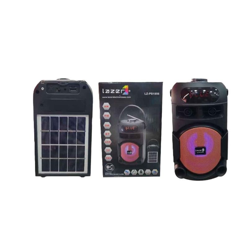 GENERICO - Parlante Con Panel Solar Inalambrico Bluetooth Recargable