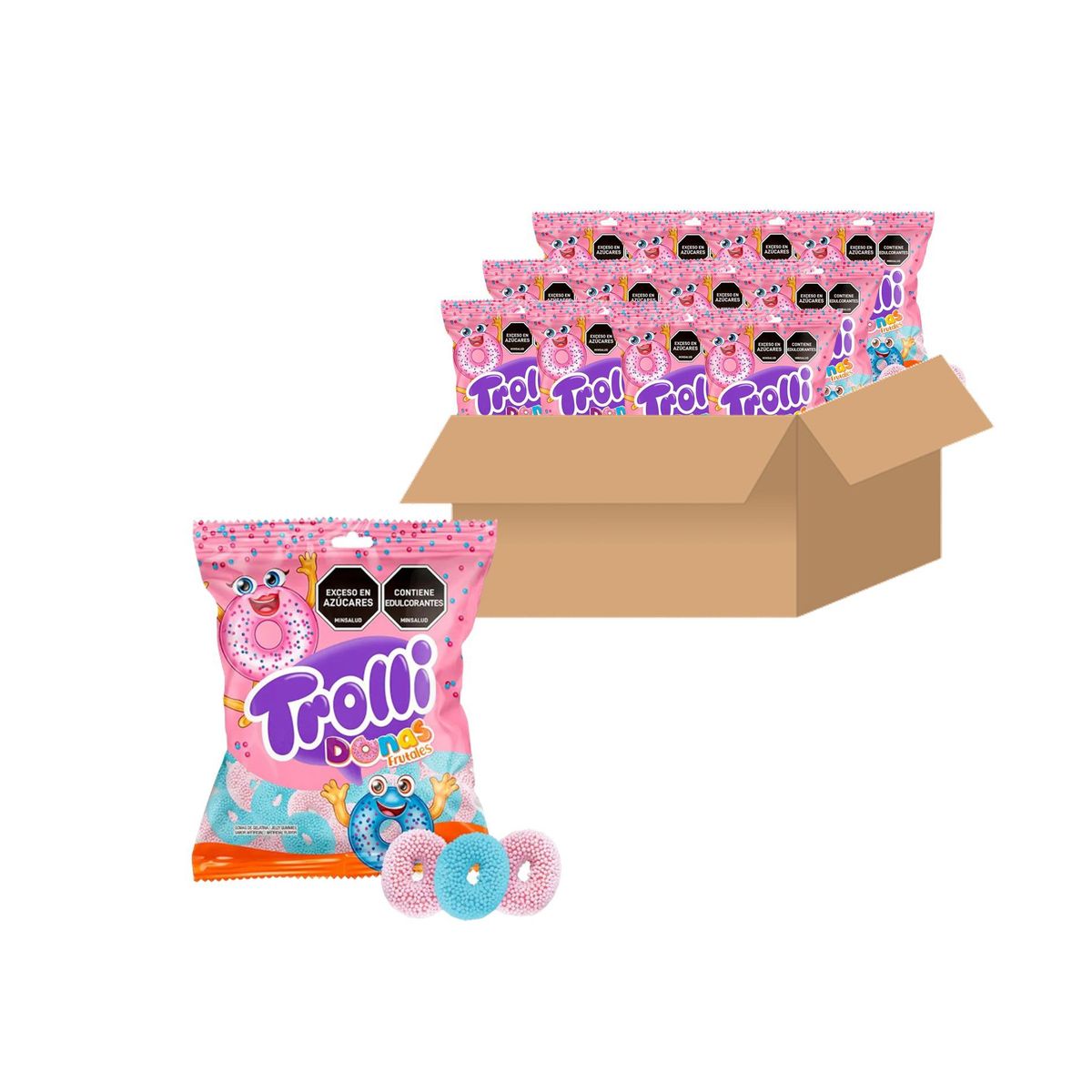 GENERICO - Dulces Nuevas Gomas Donas Frutales Trolli X12unds
