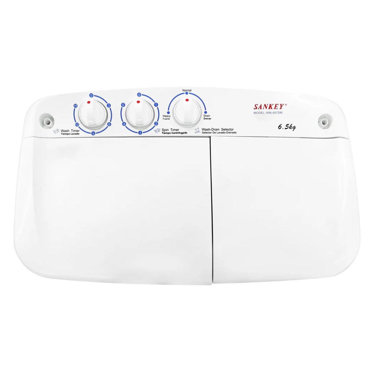GENERICO - LAVADORA SEMIAUTOMATICA SANKEY 6.5 KG DOBLE  TINA 13 LIBRAS