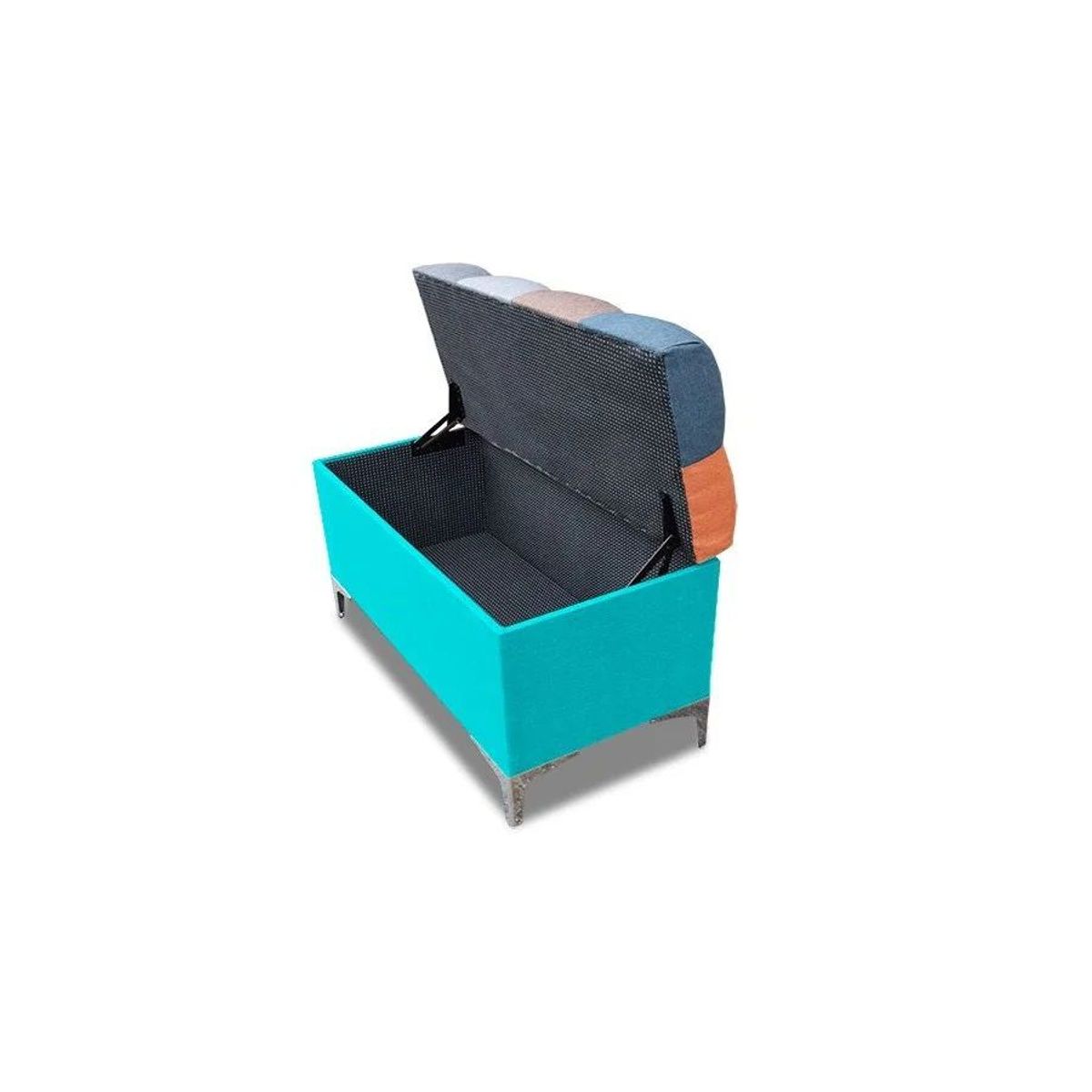 MAGIC CLASS - PUFF BAUL MULTICOLOR140X40X50 MICROFIBRA AZUL