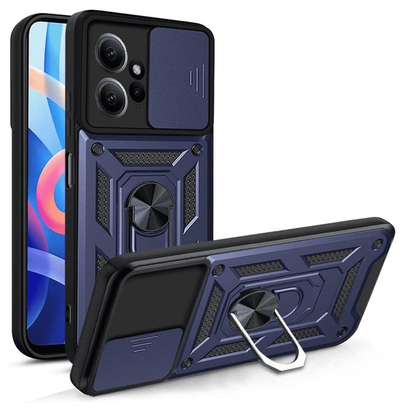 GENERICO - Funda Estuche Case Slider Compatible Con Xiaomi Note 12 4G Azul