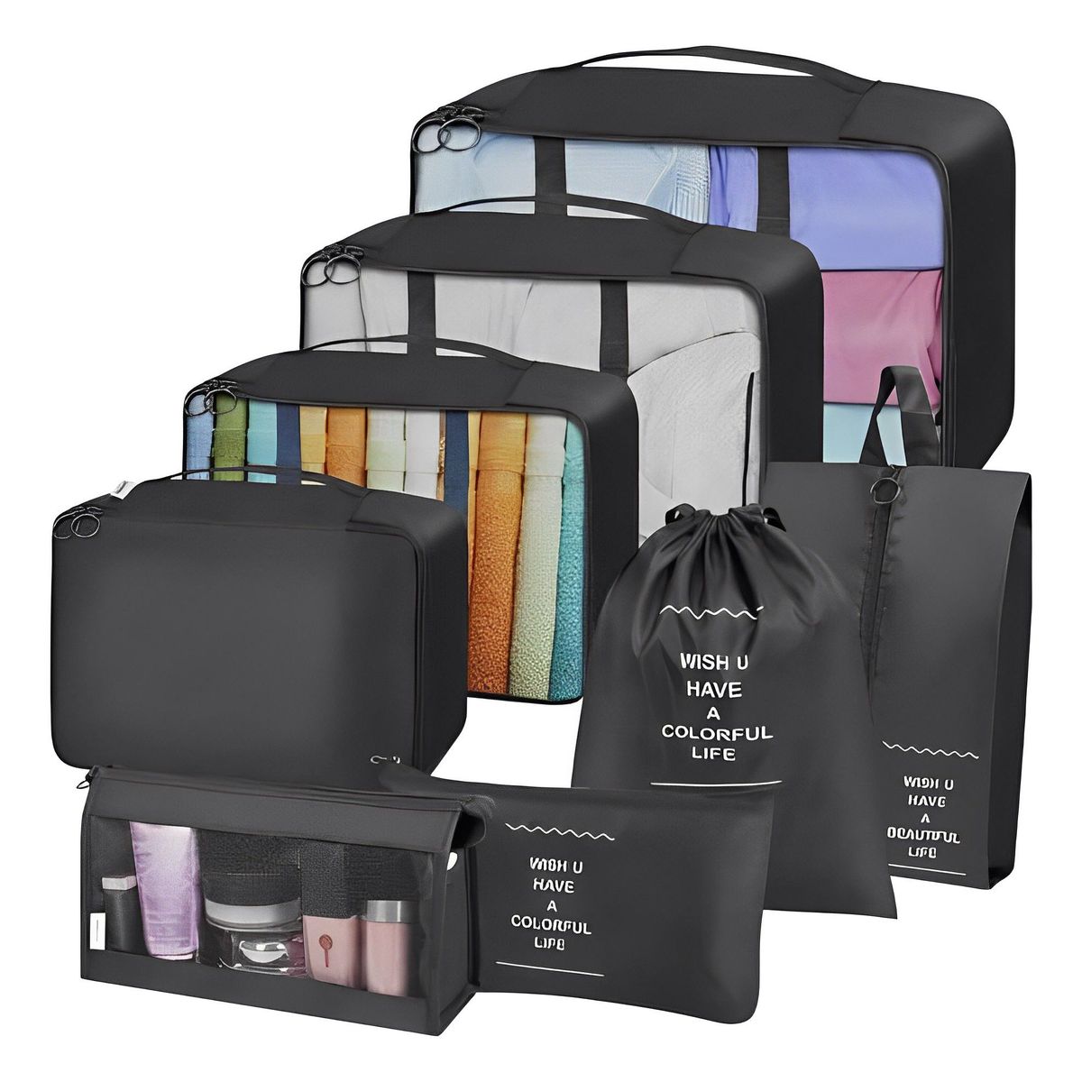 MILOPTS - Kit Organizadores De Maleta Bolsas De Viaje X8 Piezas