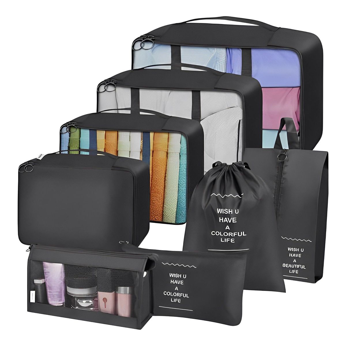 MILOPTS - Kit Organizadores De Maleta Bolsas De Viaje X8 Piezas