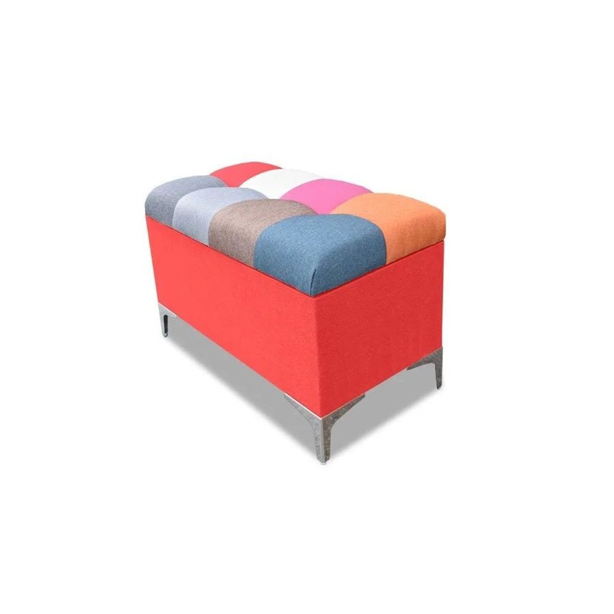 MAGIC CLASS - PUFF BAUL MULTICOLOR140X40X50 MICROFIBRA ROJO