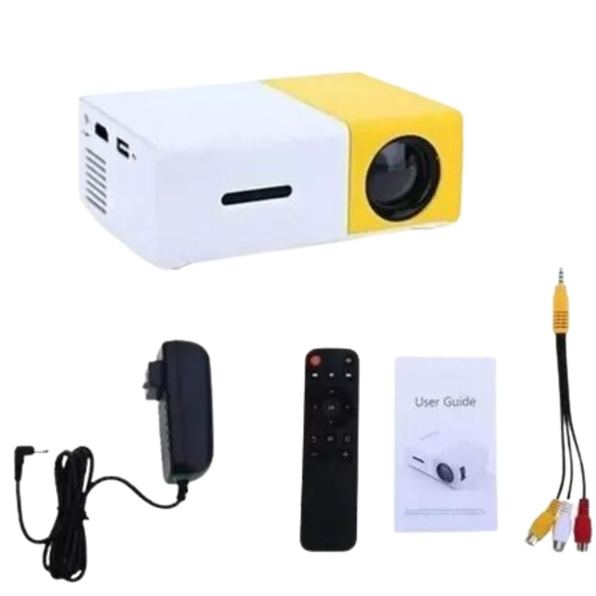 GENERICO - Mini Proyector Led Video Beam 600 Lumenes Yg 300 Hdmi Usb Av