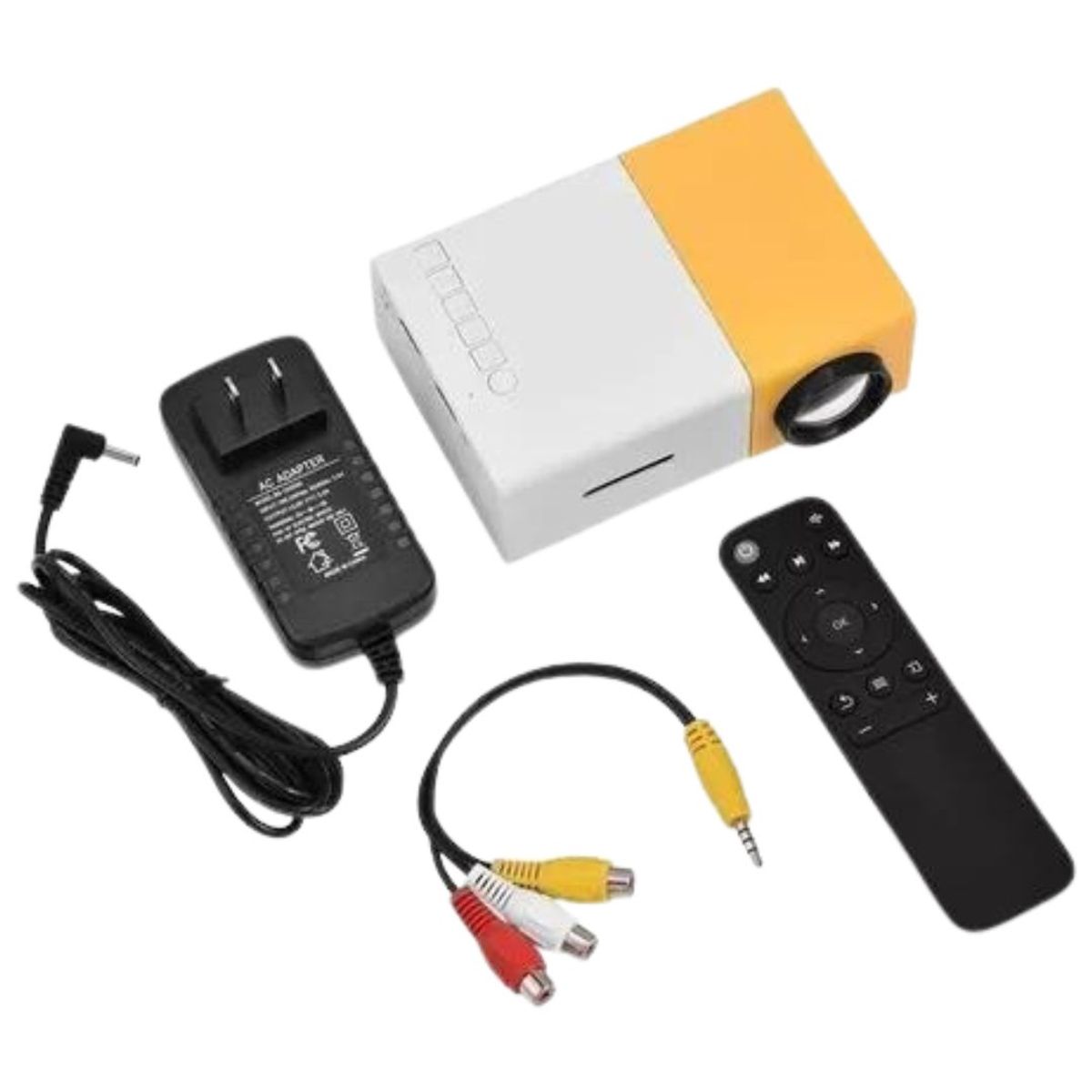 GENERICO - Mini Proyector Led Video Beam 600 Lumenes Yg 300 Hdmi Usb Av