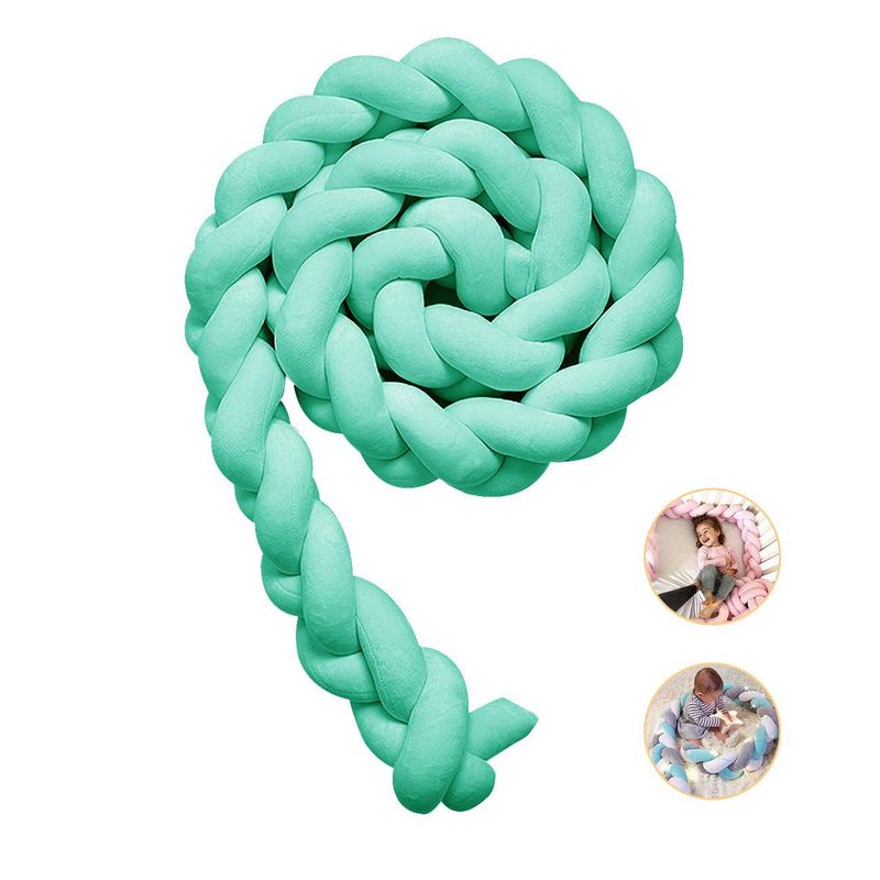 BANZAY - Cojin Protector para Cuna Trenza 3 metros - Verde