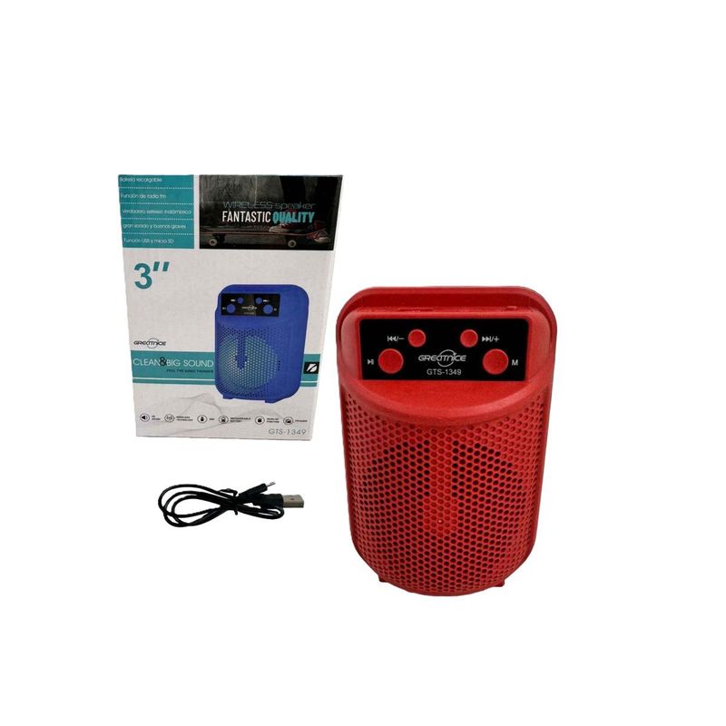 GENERICO - Parlante Portatil Altavoz Bluetooth Luz LED GTS-1349