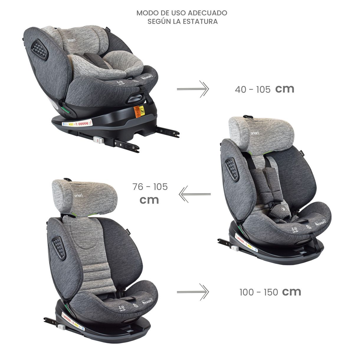 PRIORI - Silla Carro Bebe Priori I Hero Gris