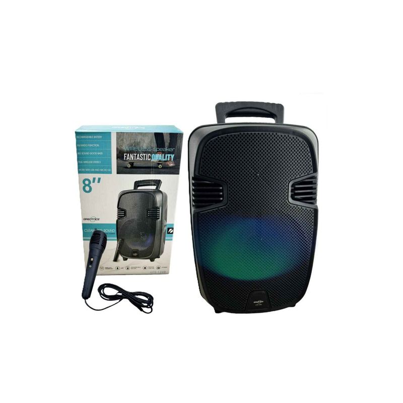 GENERICO - Parlante Con Bluetooth Luz LED Karaoke GTS 1248