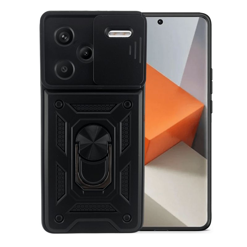 GENERICO - Funda Estuche Case Slider Compatible Con Xiaomi Note 13 Pro Plus Negro
