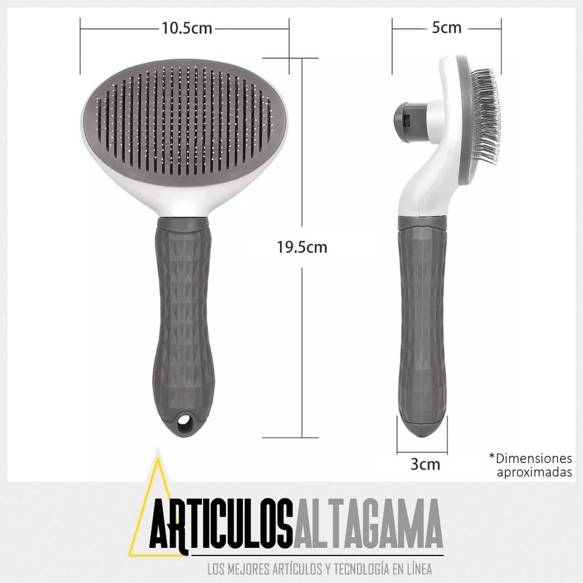 XALTA - Cepillo Con Botón para Remover el Pelo Para mascotas -Rosa