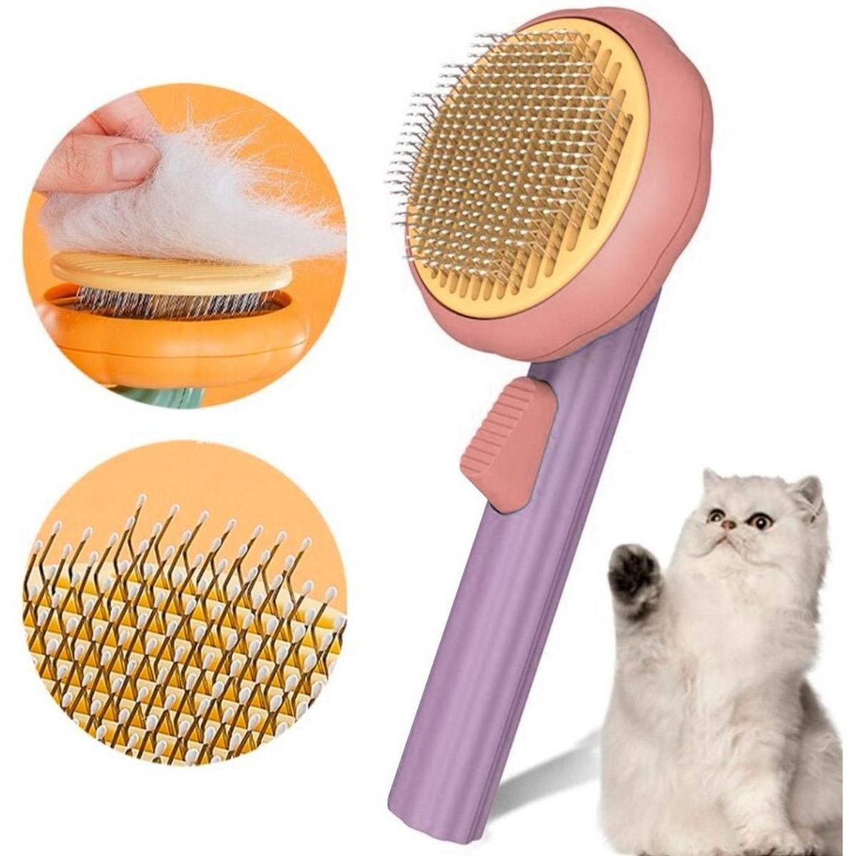 XALTA - Cepillo Removedor De Pelo Para Mascotas -Morado