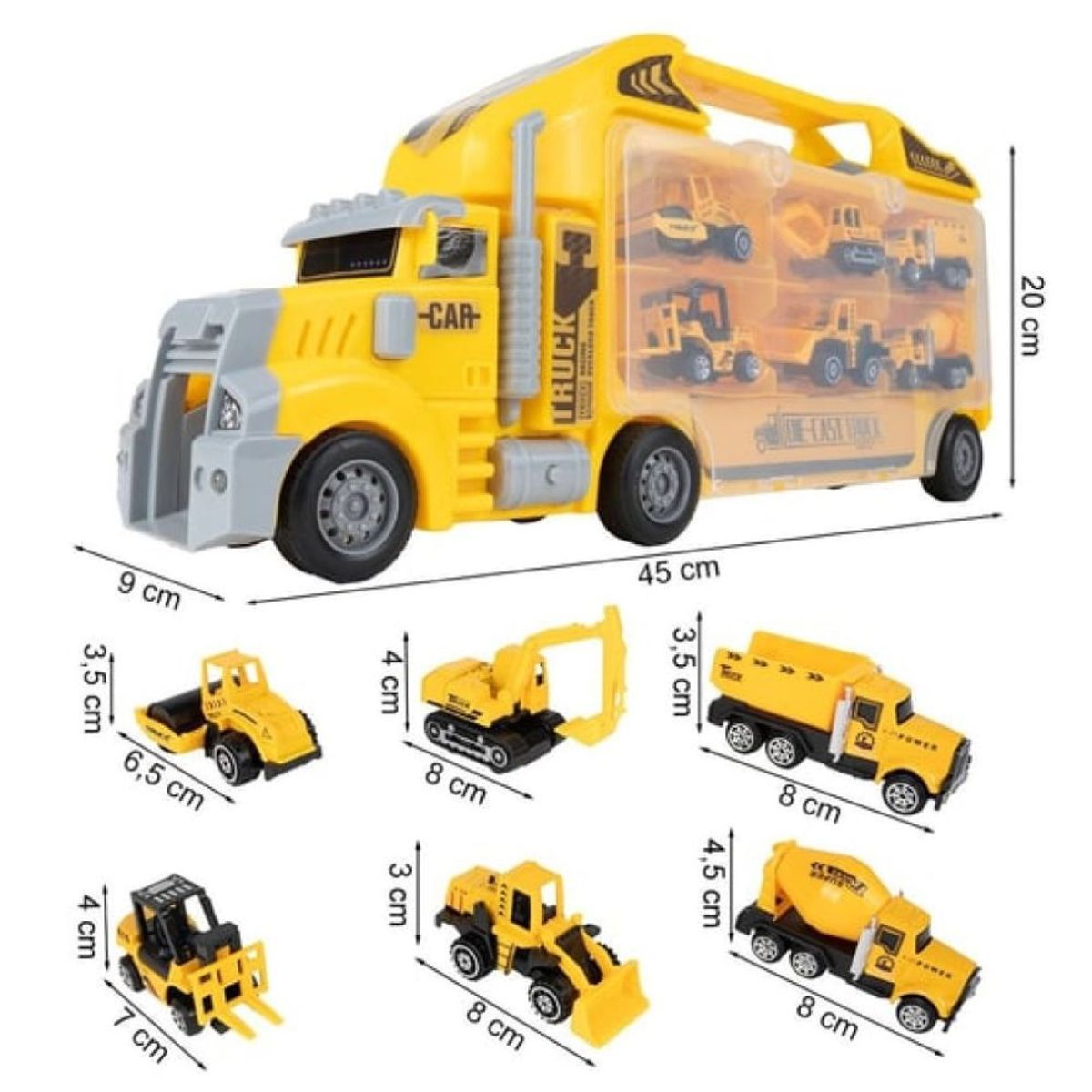 GENERICO - Camion Niñera Vehiculos De Construccion Metal Luz Y Sonido