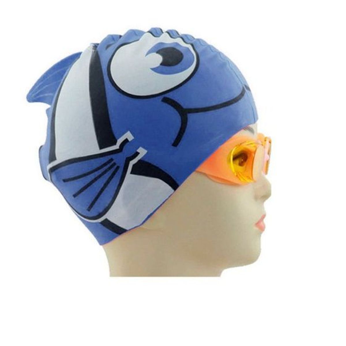 GENERICO - Gorros Natación Niños Pez 100% Silicona Colores Piscina