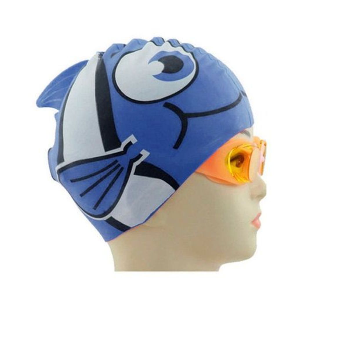 GENERICO - Gorros Natación Niños Pez 100% Silicona Colores Piscina