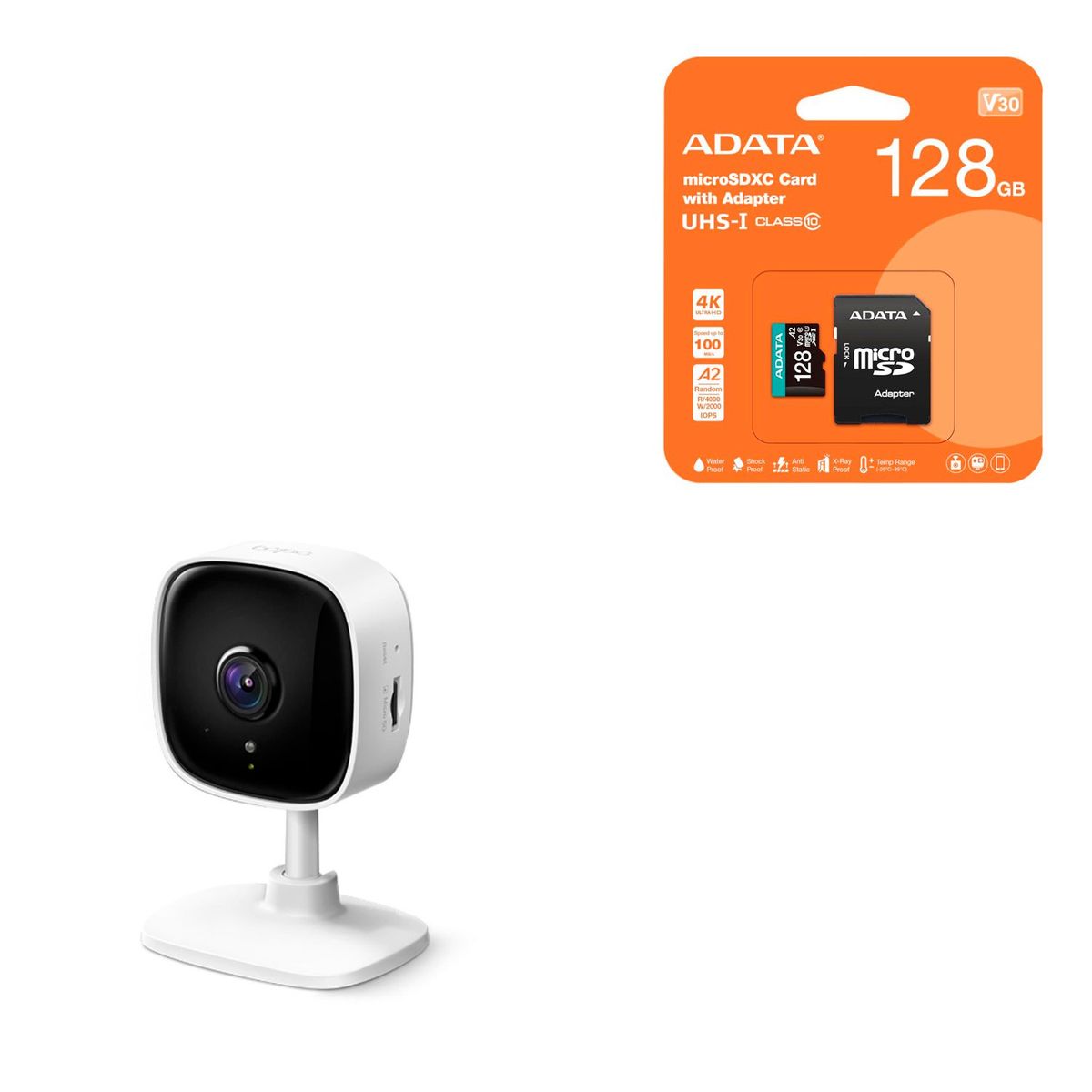 TP LINK - Cámara De Seguridad Tapo C110 Wi-fi Audio Tp-Link + SD 128GB