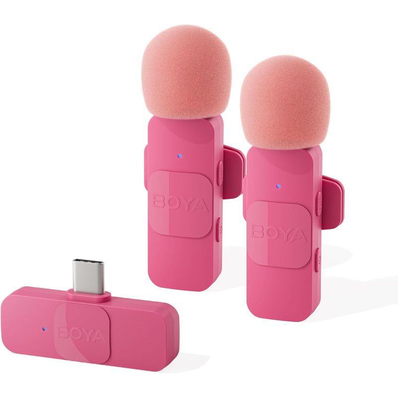BOYA - Microfono Boya By-v20 Type- C Para Android Color Rosado Original