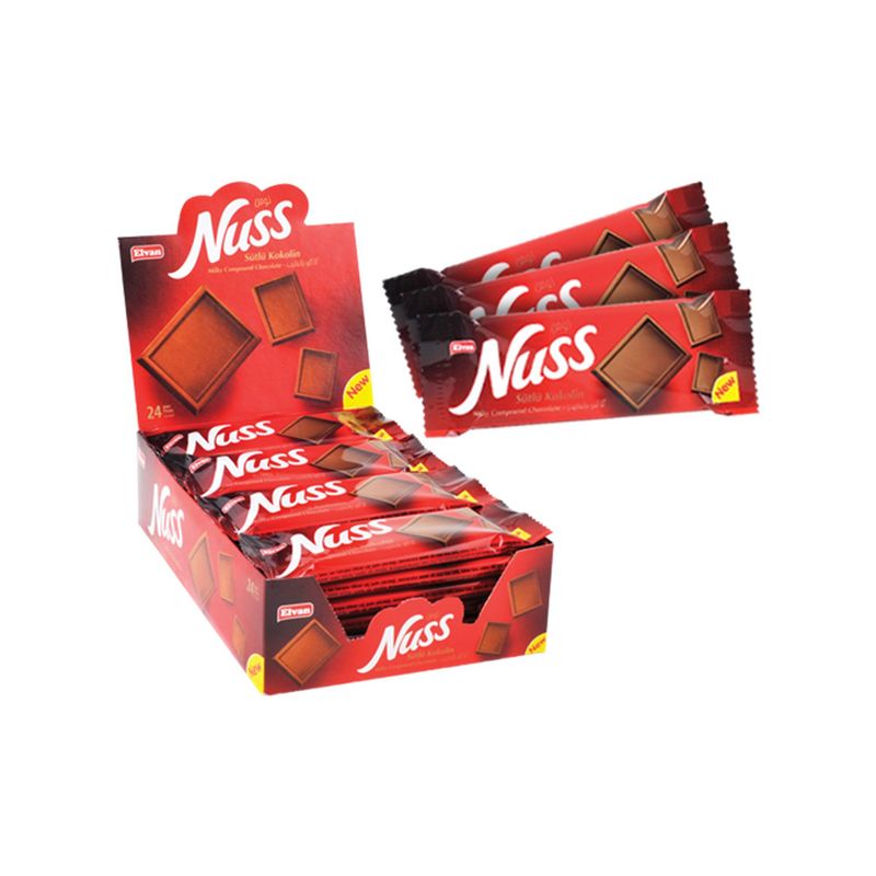 GENERICO - Barra De Chocolate Nuss Elvan X24unds