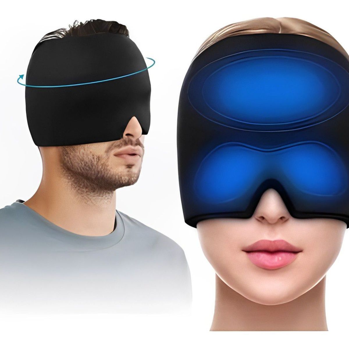 GENERICO - Gorro Gel Alivio Migraña Dolor Cabeza Compresa Frio Caliente 360°