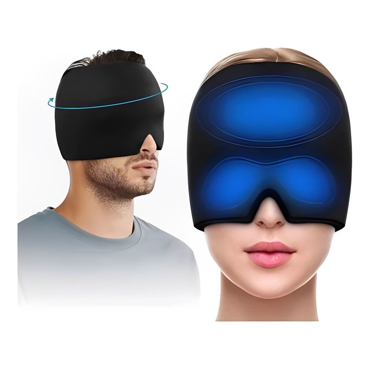 GENERICO - Gorro Gel Alivio Migraña Dolor Cabeza Compresa Frio Caliente 360°