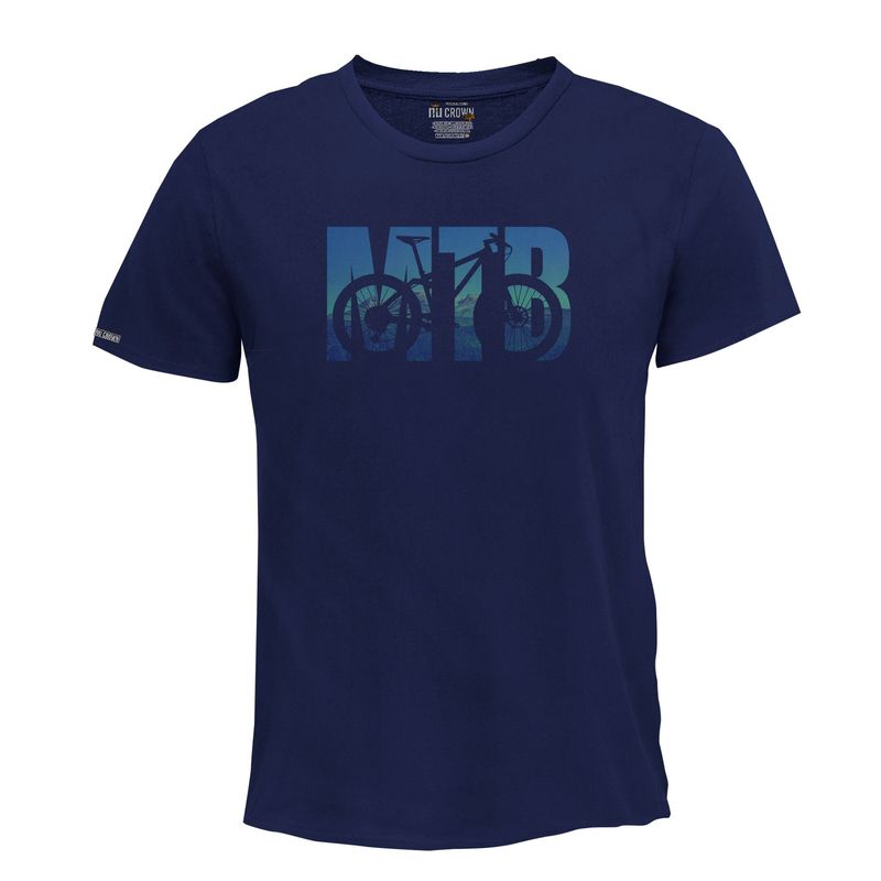 CREACIONES NU CROWN - Camiseta Bicicleta Cicla MTB Hombre Azul Nu Crown