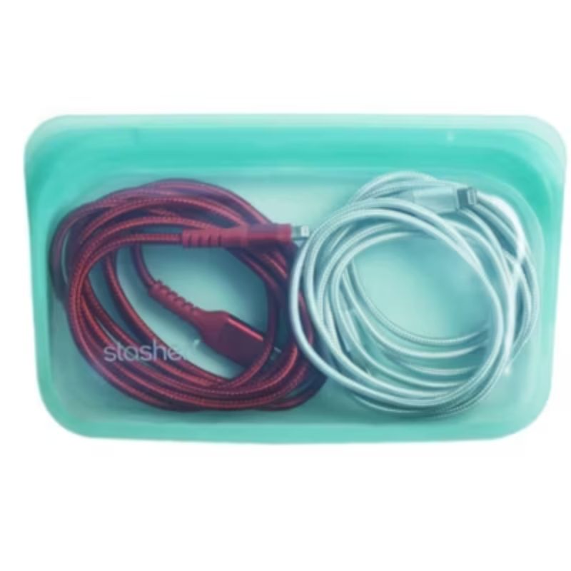 STASHER - Bolsa Reutilizable Silicona Aqua Cierre Hermético PQ - Caja Averiada.