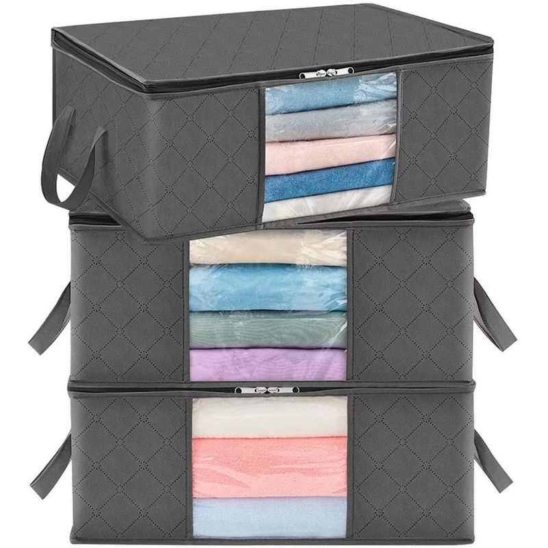 ONE PIXEL - Bolsas Organizador Ropa Set 3 Unidades Almacenamiento Gris