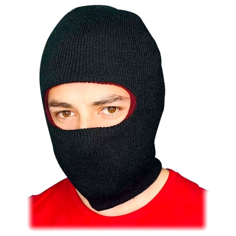 GENERICO - Gorro Pasamontañas Lana Doble Faz Clima Frio