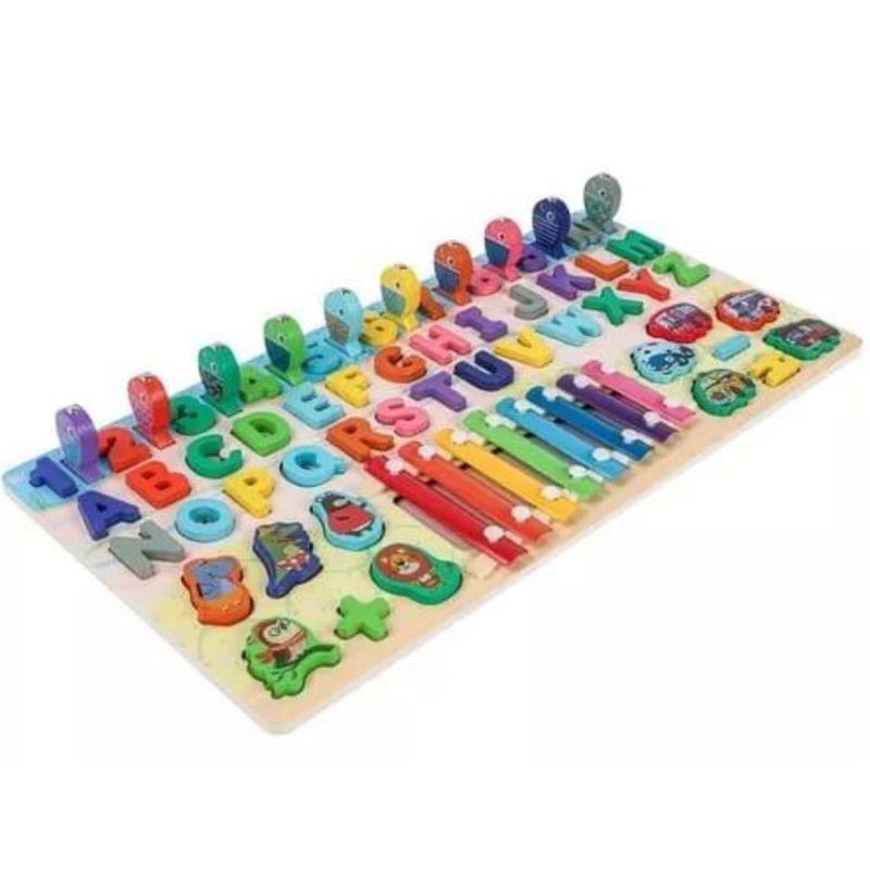 SWISSHOME DR HOFFMAN - JUEGO DIDACTICO PARA NIÑOS +3 AÑOS, TABLA MONTESSORI 6 EN 1
