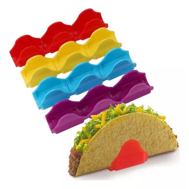 GENERICO - Set X12 Soportes Para Tortillas De Tacos Mexicanos Plastico