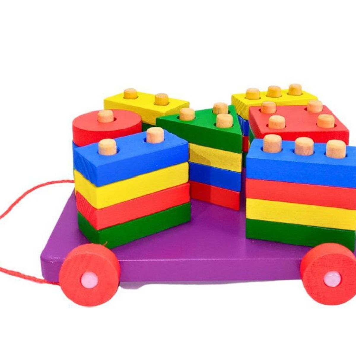 SWISSHOME DR HOFFMAN - JUEGO DIDACTICO PARA NIÑOS +3 AÑOS CARRO FIGURA GEOMETRICA