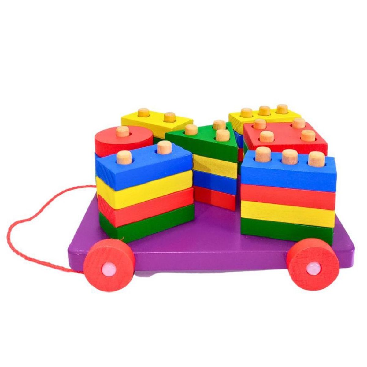 SWISSHOME DR HOFFMAN - JUEGO DIDACTICO PARA NIÑOS +3 AÑOS CARRO FIGURA GEOMETRICA