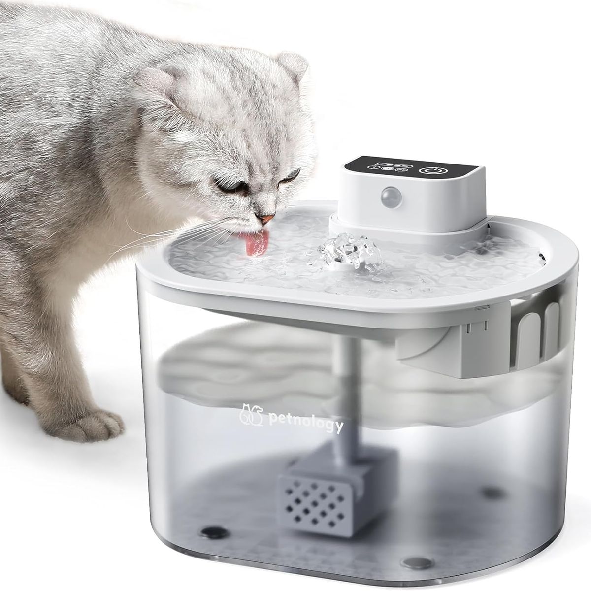 AQUA FORCE - Fuente De Agua para Gatos Bebedero Con Sensor De Movimiento
