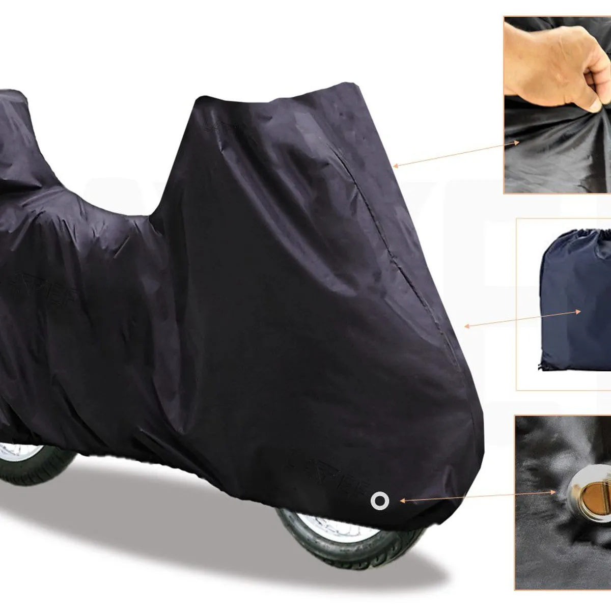 LAVEF - Carpa Pijama Semi-impermeable Para Moto Con Maletero