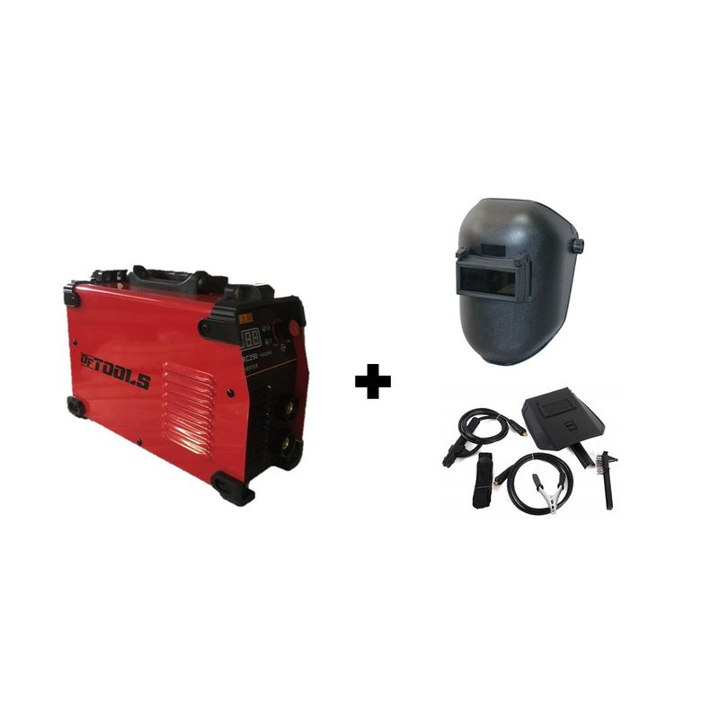 GENERICO - Soldador Inversor Equipo De Soldar 250 Amp 110/220v Dftools + Careta soldar