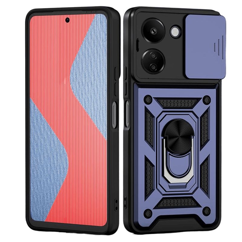 GENERICO - Funda Estuche Case Slider Compatible Con Xiaomi Redmi 13C Azul