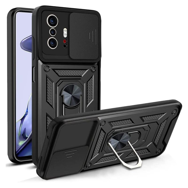 GENERICO - Funda Estuche Case Slider Compatible Xiaomi Redmi 11T Y 11T Pro Negro