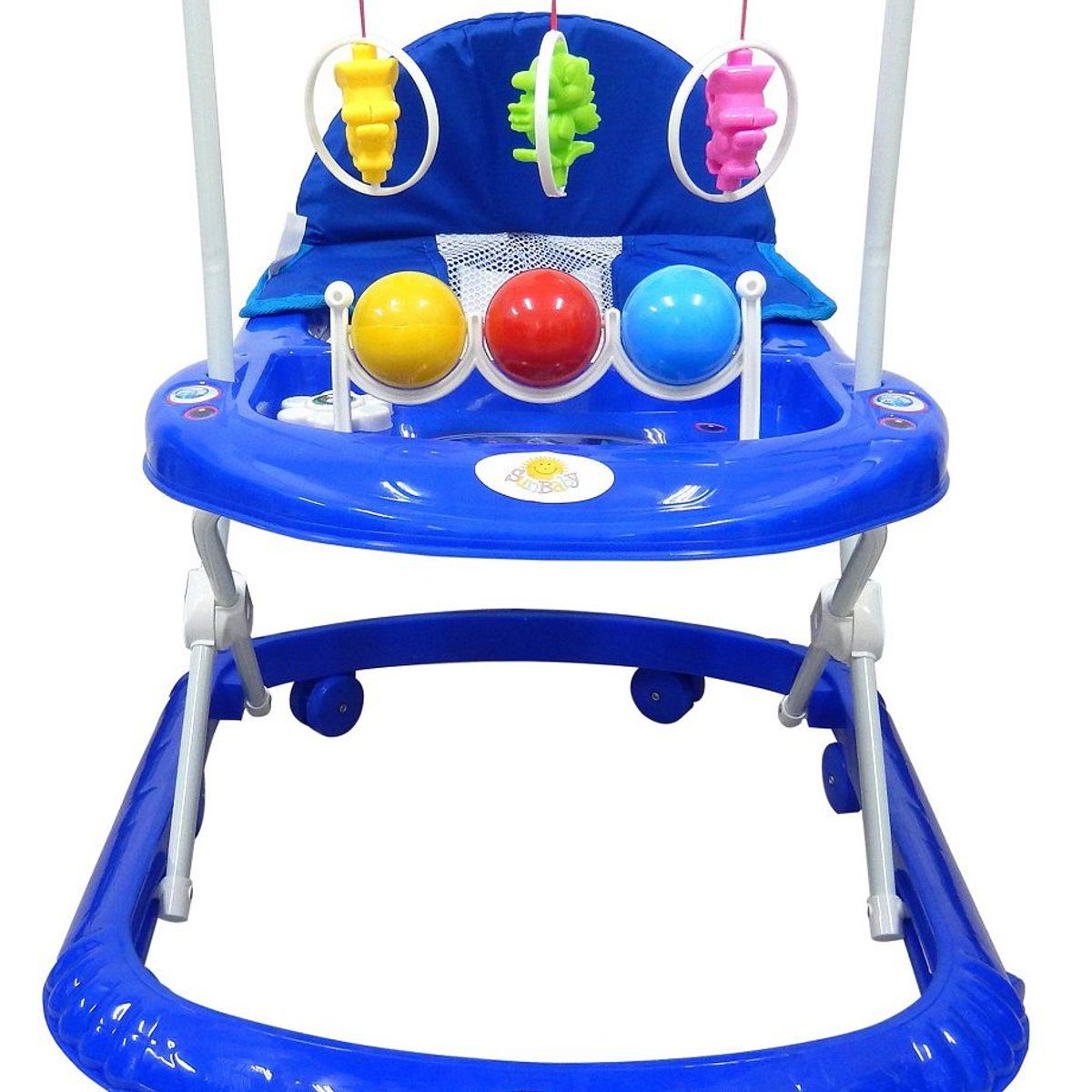 BEBESSWEET - Caminador Bebe Sonajero Andadera Azul Llanta Silicona