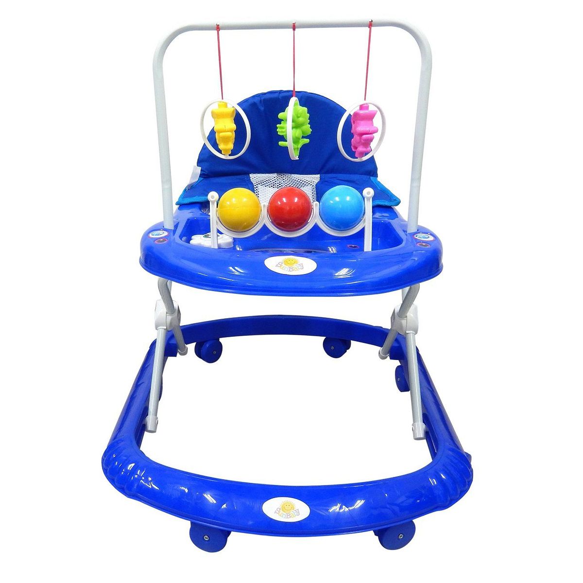 BEBESSWEET - Caminador Bebe Sonajero Andadera Azul Llanta Silicona