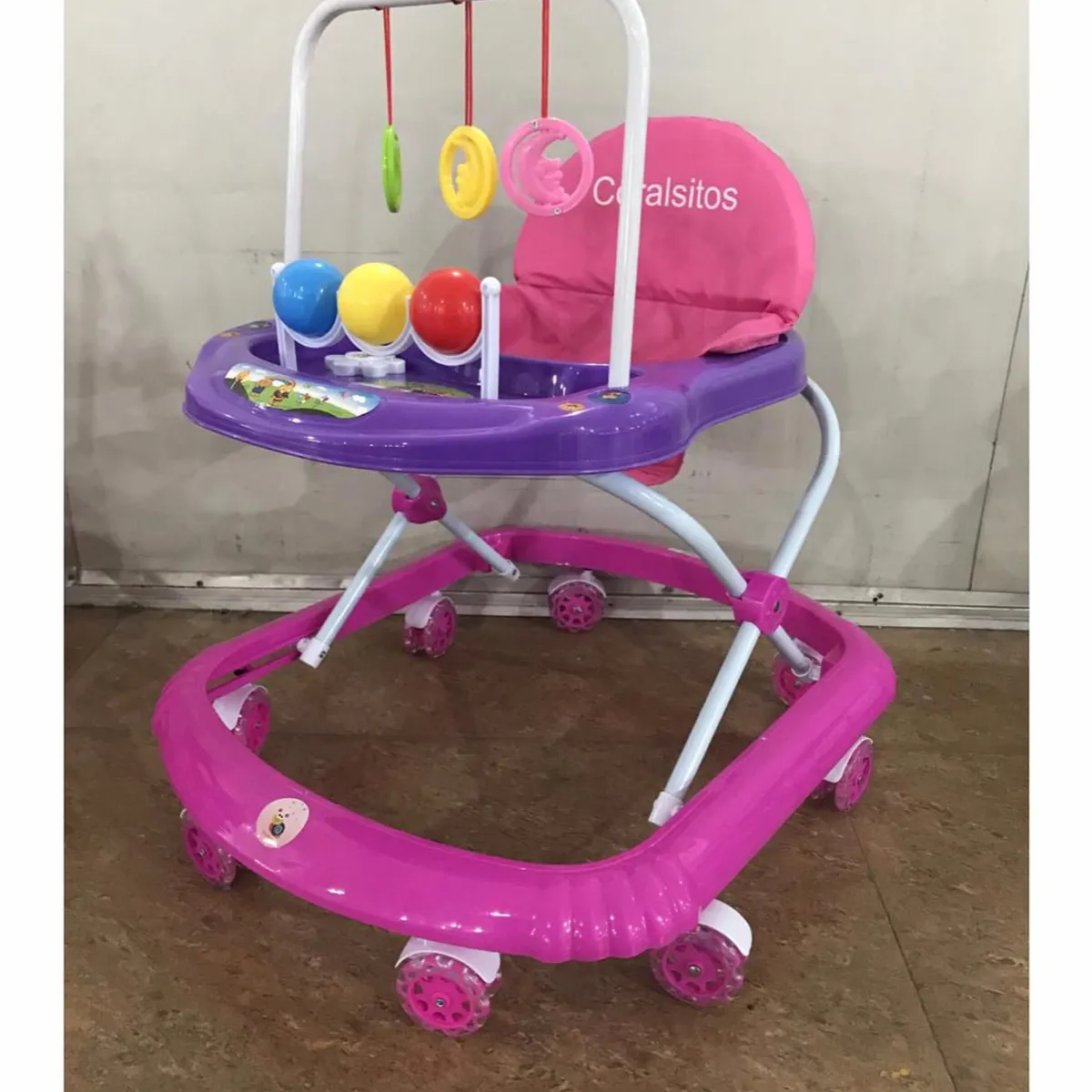 BEBESSWEET - Caminador Bebe Sonajero Andadera Púpura Llanta Silicona