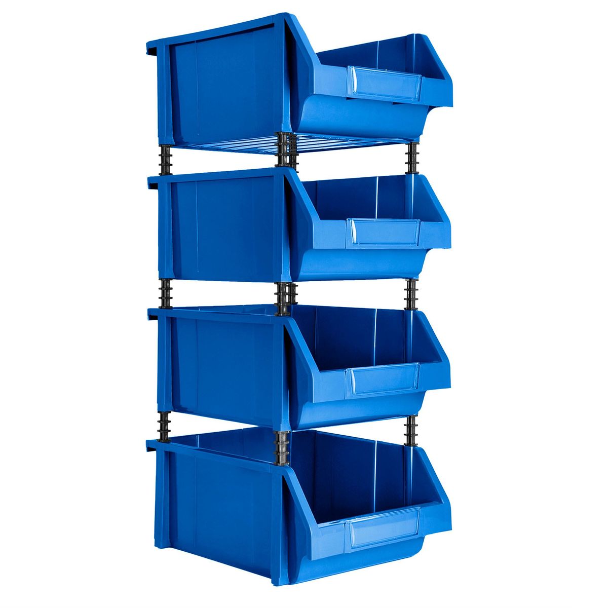 ENERGY PLUS - 4 modulares abierto AZ organizador plástico inventarios 45Kg Azul